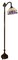 Blue Pedestal Genuine Stained Glass Shade & Floor Lamp Base - Perfect for a Living Room, Bedroom, Office, & More